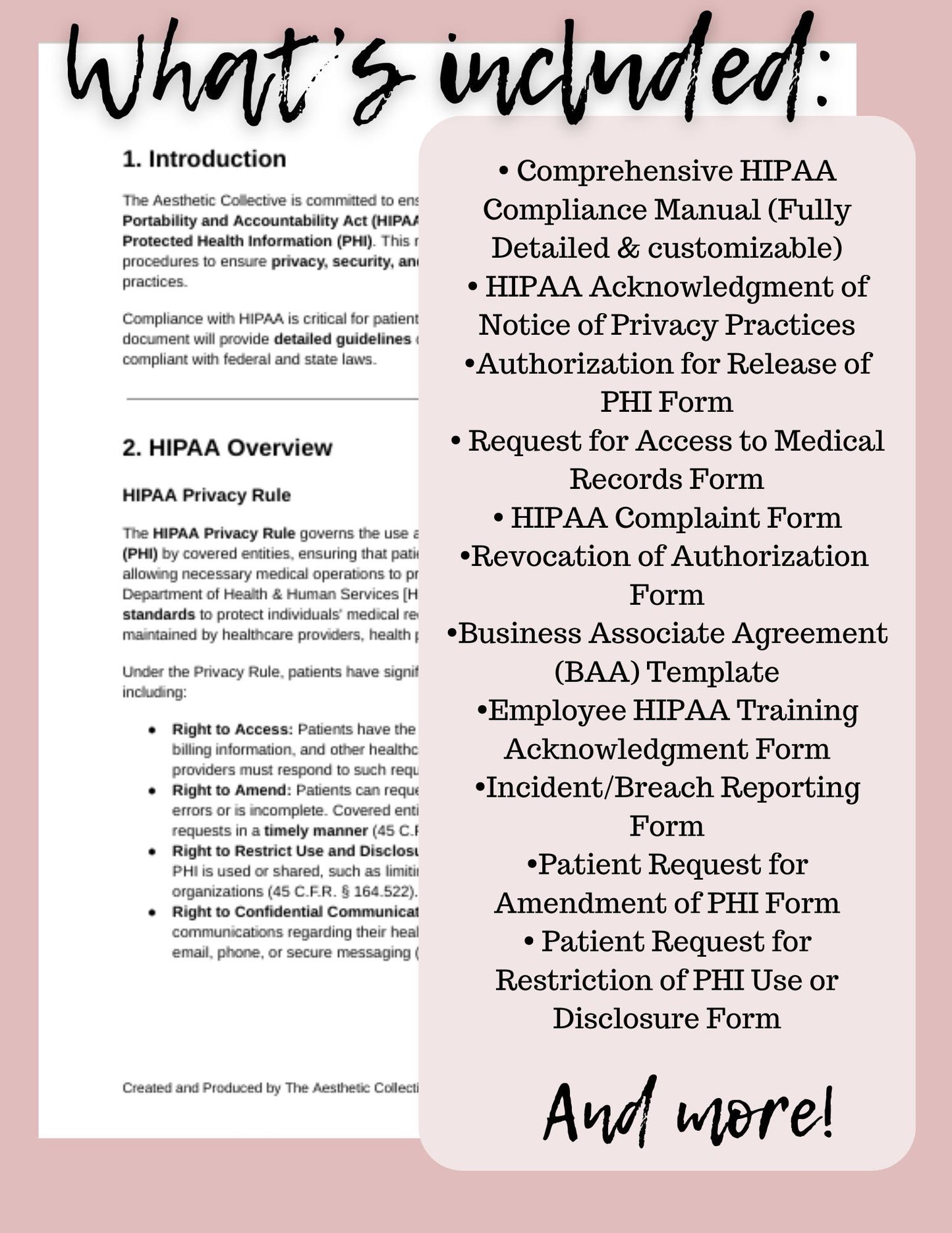 HIPAA Compliance Manual for Aesthetic Practices in Hawaii- DIGITAL COPY